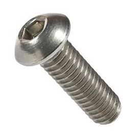 1/2"-20 x 2" Button Head Socket Cap Screw, Allen Socket Drive, 18-8 Stainless Steel, Full Thread - Quantity 5 - by Fastener Depot, LLC