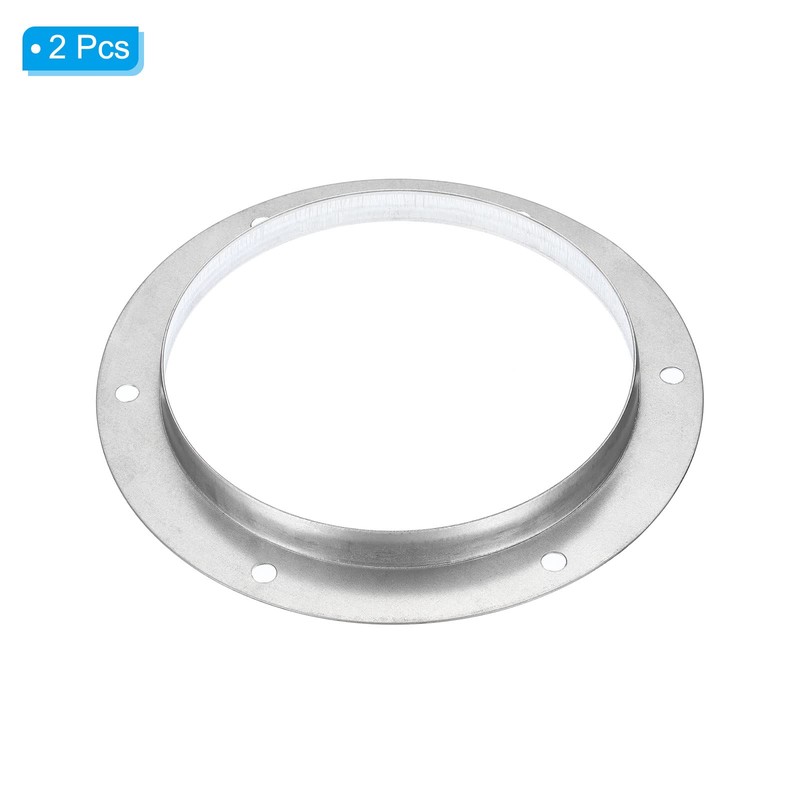 PATIKIL 7" Duct Connector Flange, 2 Pack Metal Straight Pipe