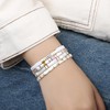 KELITCH Minimal Tila Beads Bracelet Stackable Tennis Stretch Bracelet Handmade