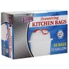 Kingzak White Tall Kitchen Drawstring Trash Bag | 13 Gallon
