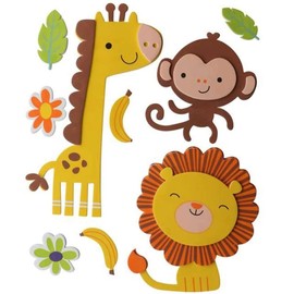 Assorted Foam Paper Shapes - Savannah Animals - 9 Pieces