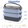 OITUGG 3 Layer Lunch Box Adults - 2200ml Multi Compartment