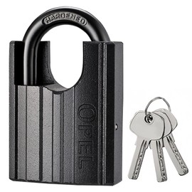 Heavy Duty Padlock with 3 Keys Warehouse Container Garage Shutter Gate Chain Shed Lock - Locker Padlocks Outdoor (40mm)