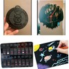 ZESABGE 30 cm Acrylic Plate Black Acrylic Discs Round Plastic
