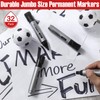 Fuutreo 32 Pcs Jumbo Permanent Markers Bulk Large Chisel Tip