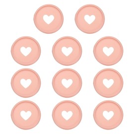 PATIKIL 35mm Plastic Book Binding Discs, 11 Pack Discbound Expansion Discs Heart Binder Rings for DIY Notebook Planner, Light Pink