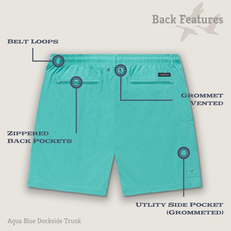 Dockside Swim Trunk - Mayan Dot, Washed Red, X-Small