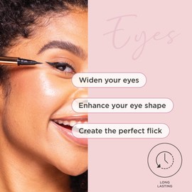 EasyGlide Liquid Eyeliner from Sculpted by Aimee - Precision Liquid Eyeliner in Black - Long-Lasting, Smudge-Proof and Highly Pigmented