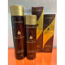 L’ANZA L'ANZA KERATIN HEALING OIL SILKEN SHAMPOO 10.1OZ & SILKEN CONDITIONER 8.5 OZ SET