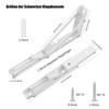 Pack of 2 Folding Console Heavy Duty Folding Hinge Angle
