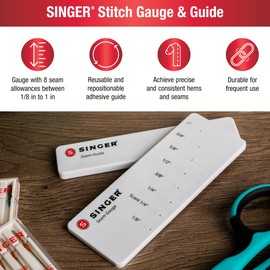 SINGER Stitch Gauge & Guide - Seam Measuring Tool for Machine Sewing