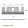 POWERTEC 128342 3-1/4-Inch HSS Planer Blades for DeWalt DW6655 DW677,