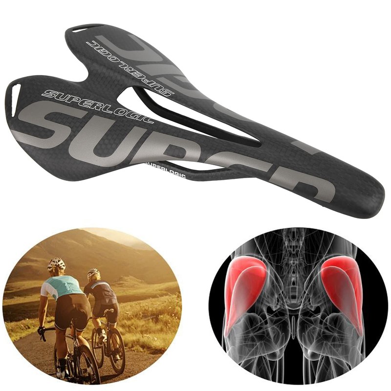Full Carbon Fiber Saddle, High Strength Shockproof Carbon Fiber Road