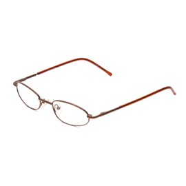 Calabria Metal Flex KIDS XX Oval Reading Glasses +1.75 Shiny Metallic Brown Girls 48mm