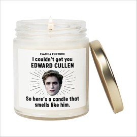 Smells like Edward Cullen Candle | Edward Cullen Robert Pattinson Fan Gift, Best Friend Gifts, Twilight fan Inspired Candle Decor - Color: Amber, Size: 4oz, Scent: White Sage + Lavender