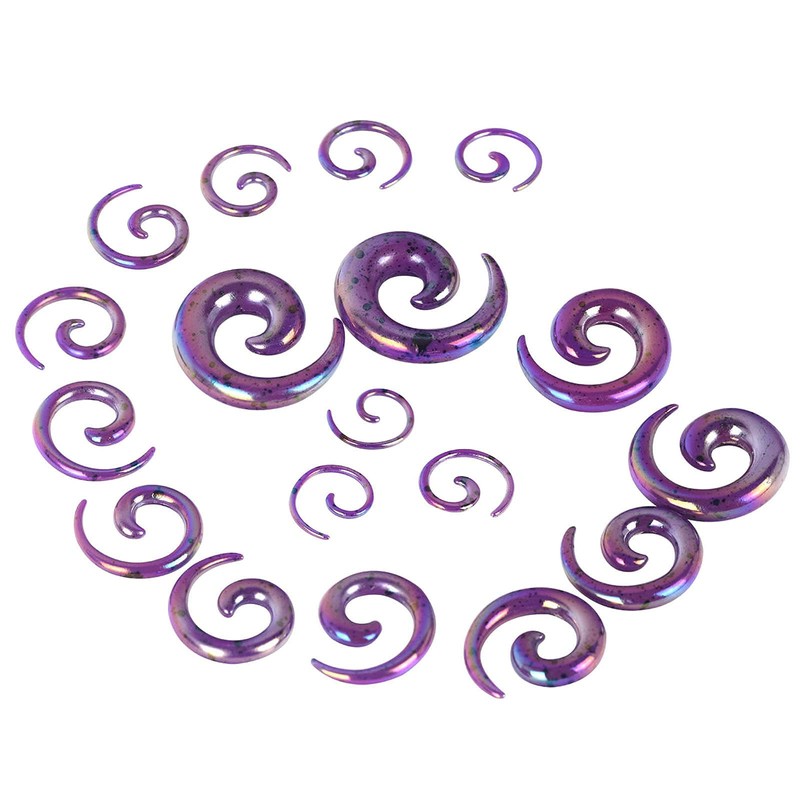 YOFANST Acrylic Ear Stretching Kit Spiral Tapers Gauges Expander 14G-00G