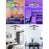 LEDIARY RGB Low Profile Ceiling Fans with Lights and Remote,