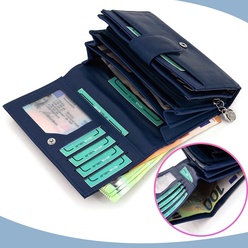 ekavale Wallet 1103-7, navy, Classic
