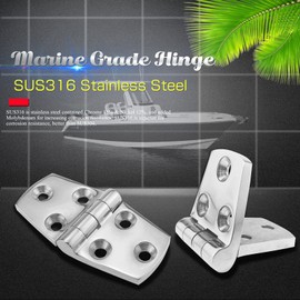 9Tong Marine Mount Door Hinges Steel Stainless Hatch Boat Hinge Hardware Heavy Duty Boat Hinge Deck Cabinet SUS316 2pcs 38 mm x 76 mm