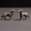 Unbranded 1Pc Solid Brass Dog Figurine Small Dog Statue Home
