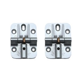 TopHomer 2 Pack Rounded Matte Black Door Hinges 2.36 * 1.77 Inch Iron Bifold Residential Standard Bedroom Indoor for Doors Hardware Controls