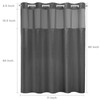 SORTTO No Hook Shower Curtain with Snap in Liner Set