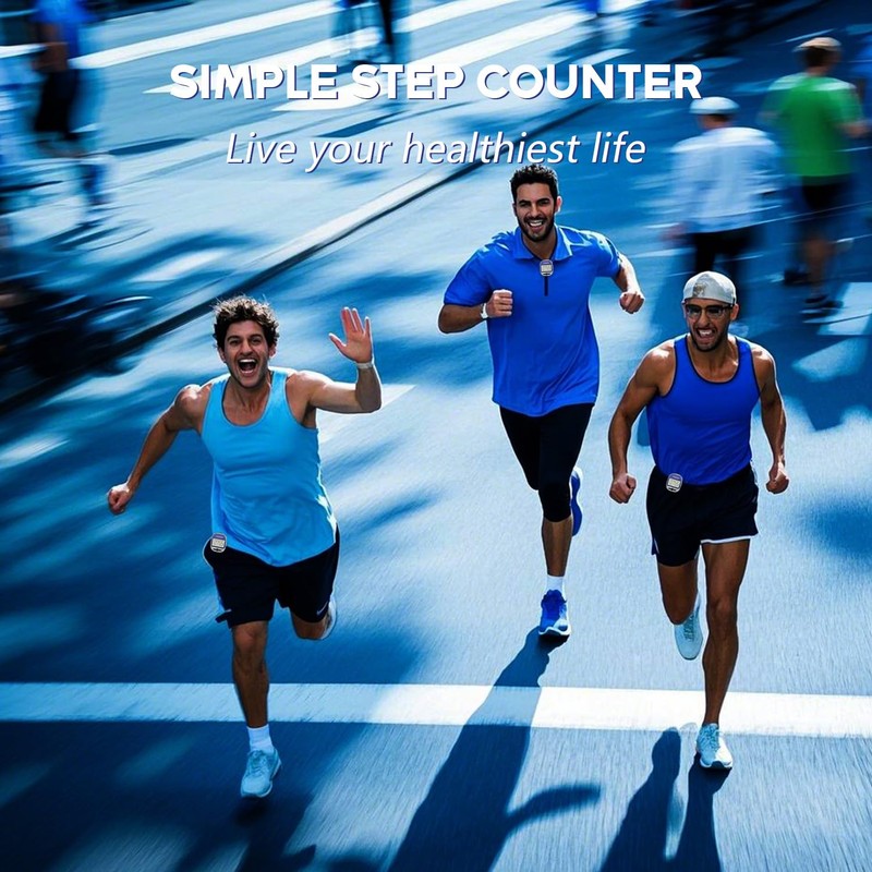 PINGKO Pedometer Portable LCD Step Counter with Calories Burned and