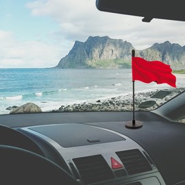 YARNOW Vehicle Flagpole Telescopic Flag Pole Outdoor Flag Mini Flags Car Flag Stand Car Window Flag Pole Flag Pole for Car Small Flag Pole Flag Holder with Magnet Flag Holder for Car Desk