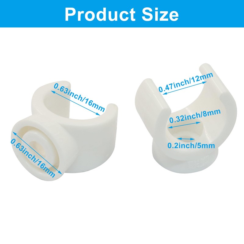 Seimneire 1/2 Inch PEX Clip U Pipe Hangers Clamps, White