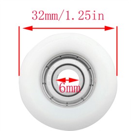 CHENJIN 1 Set Gym Machined Wheels 626Z Ball Bearing Steel for Gym Round Wheels High Pressure Forged Steel Rollers 4 x Mechanical Wheels 12 x M6 Spacers