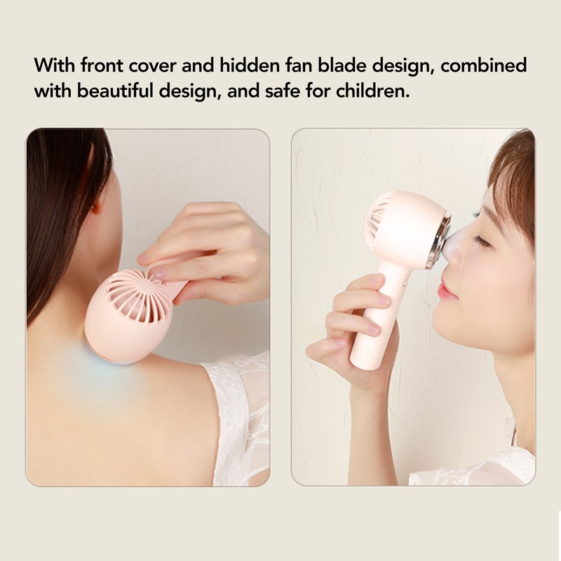 Mini Handheld Fan Portable USB Rechargeable Small Pocket Fan with