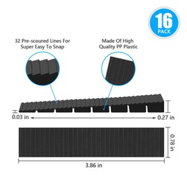 Composite Shims for Indoor/Outdoor Use, 16 Pack Heavy Duty Plastic Shims Wedges for Furniture Appliances, DIY Furniture Levelers, Easy to Snap Door Shims, Table Leveler, Window Shims, Toilet Shims