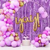 3 Pack 3.28x8.2 ft Light Purple Tinsel Foil Fringe Curtains
