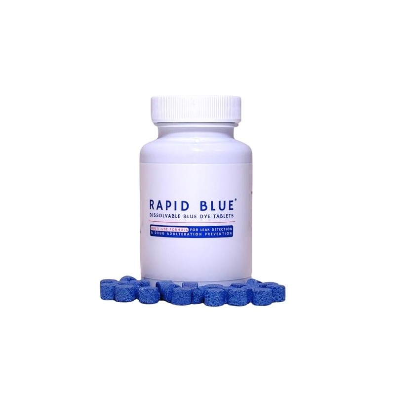 Rapid Blue Dissolvable Blue Dye Tablets for Toilet Leak Detection