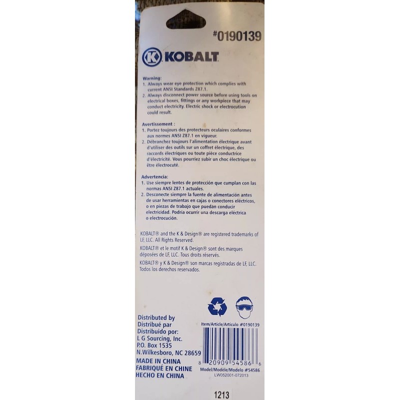 Kobalt ~ 6" Rod Saw Blade #0190139 Diamond Coated, for