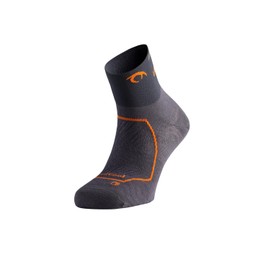 Lurbel Race, Running Socks, Lightweight Socks, Anti-Blister Socks, Breathable, Anti-Odor, Seamless Sock, Ankle Sock., Marengo/orange