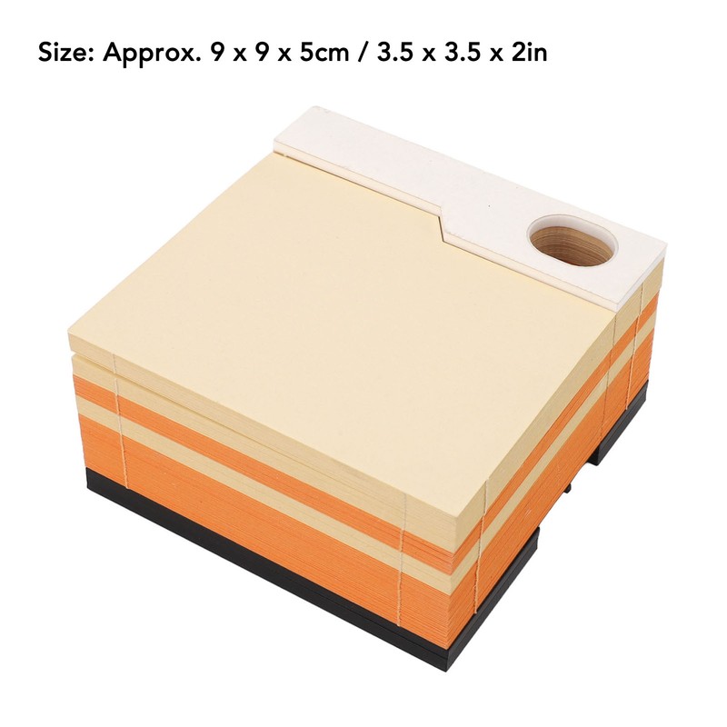 3D Pyramid Notepad LED Light 3D Paper Art Notepad Tear