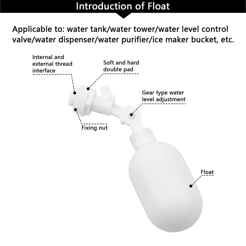 Pxyelec Top Install Mechanical Float Adjustable Float Ball Valve with