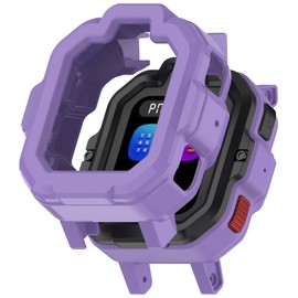 Screen Protector case for TickTalk 5 Kids Smart Watch, Soft TPU Bumper Case for Tick Talk 5 Watch Accessories (Purple)