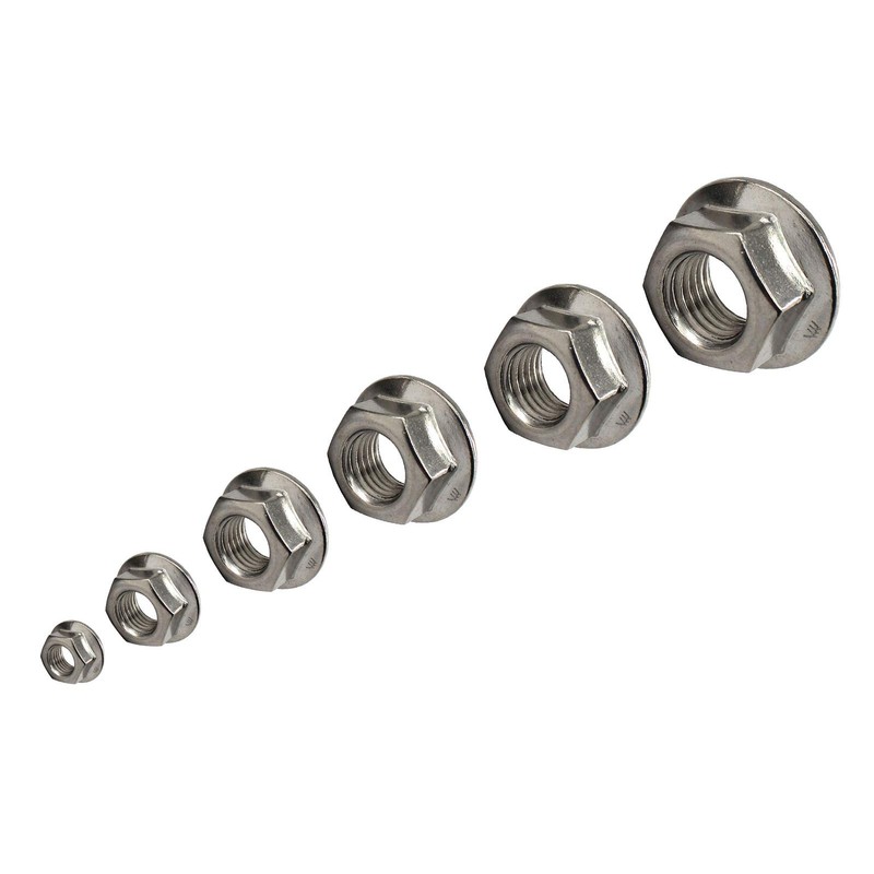 304 Stainless Steel M10 Flange Screw Nut with Floral Pattern