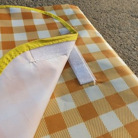 Checkered Waterproof Picnic Mat - Yellow (Medium) Picnic Mat