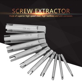 DEWIN Tap Extraction Tool, Tap Extractor Steel Broken Head Taps Remover Stripped Screw Set Bolt Extractor Set(10Pcs/Set)