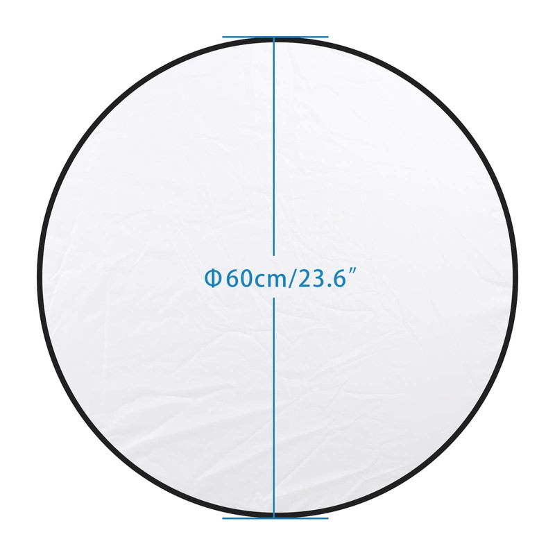 60cm Portable 5-in-1 Collapsible Light Reflector Studio Photography Multi Round