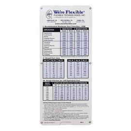 Flexible Duct Friction Loss Calculator/Flex Duct Calculator Tool # 34-3453-01