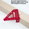 ViewReal Premium Carpenter Square Hole Scribing Ruler Woodworking Square 22.5-90
