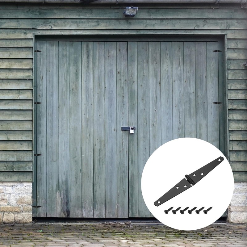 sourcing map 2Pcs Strap Hinges, 4 Inch Shed Door Hinges