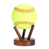 Softball Holder Wooden Baseball Stands for Display,3.2"x3.2"x 2.8"