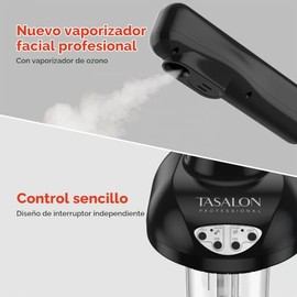 TASALON Vaporizador facial sobre ruedas, vaporizador facial para rejuvenecimiento profesional de la piel, kit de vapor facial para el hogar, spa, clín