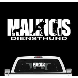 siviwonder Malinois Dog Sport Car Sticker Dog Film Belgian Mali Service Dog Colour White Size 80 cm