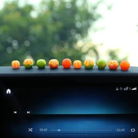 Owemtao Cute Mini Orange Car Rearview Mirror Accessories for Car Interior Decoration, 20PCS Funny Dashboard Decorations Car Interior Decor Ornaments for Charms Aesthetic Decor Decorations